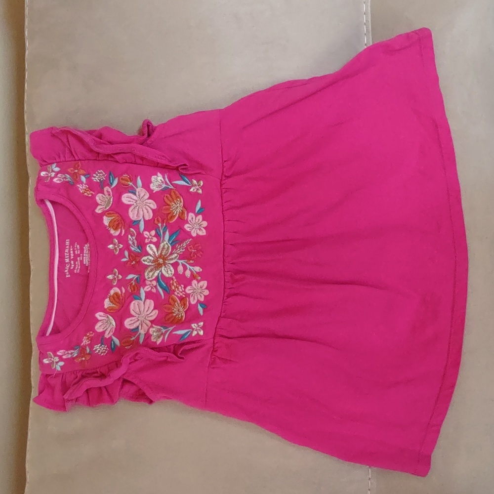 Isaac Mizrahi Floral Embroidered Short Sleeve Tee-shirt